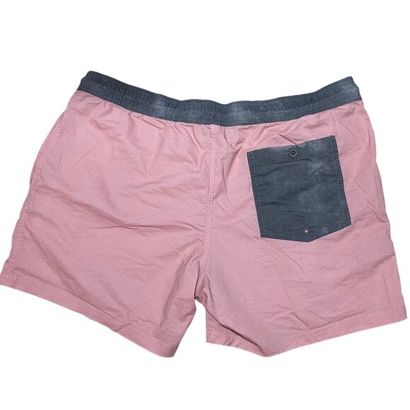 Original Use Board Shorts Mens X-Large Unlined Elastic Waist Pink Gray - Picture 2 of 7